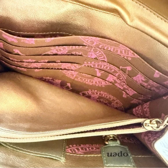 Juicy Couture 2004” Limited Edition Y2K Vintage Gold Leather Chain Bag – NWOT - Picture 8 of 15